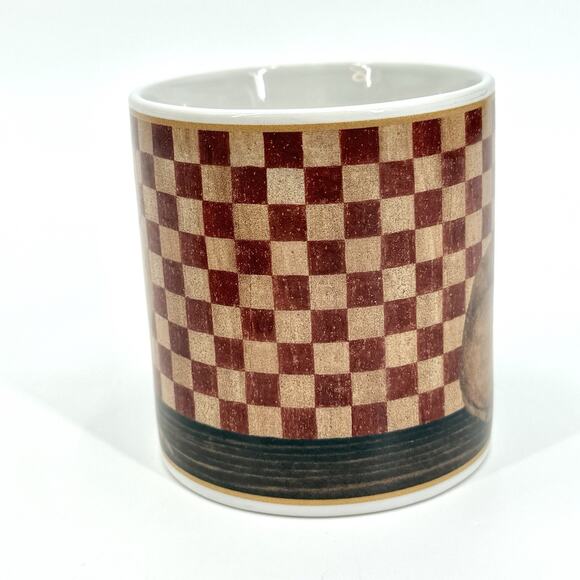 VTG 2004 Country Kitties Set/2 Coffee Mug Dessert Plate Tabby Cat DC Brown Co. - Picture 3 of 10